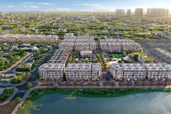 Bán nhà phố trung tâm trâu quỳ gia lâm 90m2 mặt tiền 6m