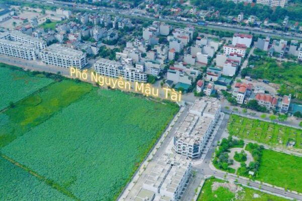 Bán căn góc 113m2 mặt tiền 8.3m nhà 5 tầng đường Nguyễn mậu tài gia lâm